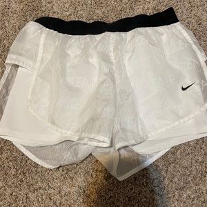 white air nike shorts